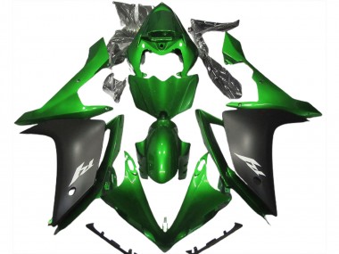 Migliori Carena Moto Yamaha R1 2007-2008 - Verde Nero Opaco