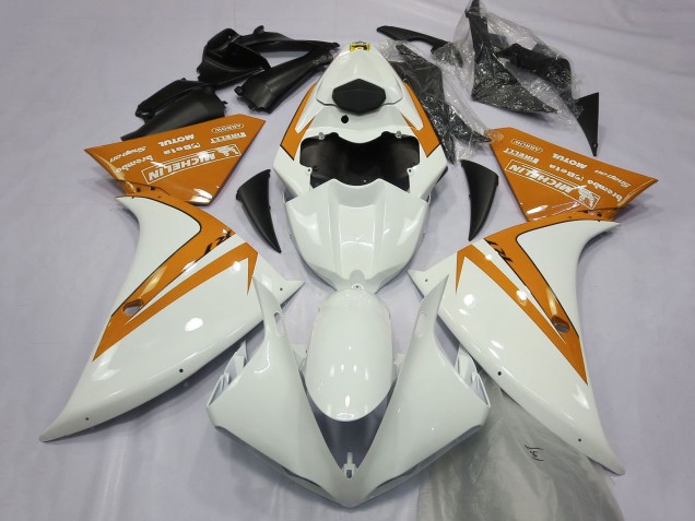 Migliori Carene Moto Yamaha R1 2012-2014 - Bianco Arancia