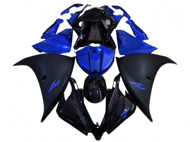 Migliori Carene Moto Yamaha R1 2012-2014 - Nero Lucido Nero Opaco Blu