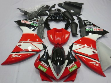 Migliori Carene Moto Yamaha R1 2012-2014 - Rosso Bianco Nero Fimer