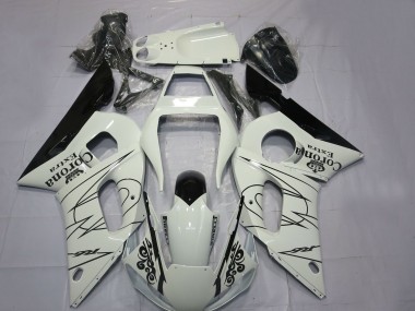 Migliori Carene Moto Yamaha R6 1998-2002 - Bianco Nero Corona Motul