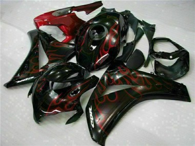 Migliori Kit Carena Moto Honda CBR1000RR 2008-2011 - Nero Lucido Rosso Fiamma