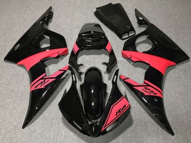 Migliori Carene Moto Yamaha R6 2003-2004 - Nero Lucido Rosa