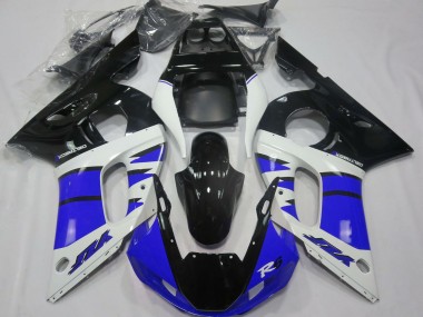 Migliori Carene Moto Yamaha R6 1998-2002 - Bianco Blu Nero Lucido