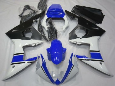 Migliori Carene Moto Yamaha R6 2003-2004 - Bianco Blu Nero Opaco