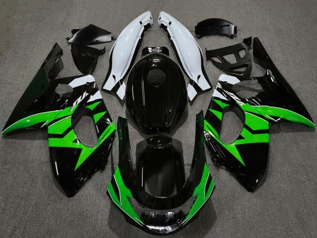 Migliori Carene Moto Yamaha YZF600R Thundercat 1996-2007 - Nero Lucido Verde Bianco