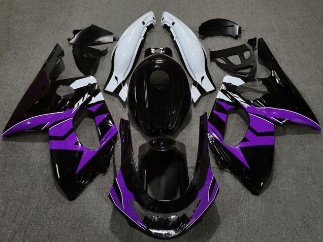 Migliori Carene Moto Yamaha YZF600R Thundercat 1996-2007 - Nero Lucido Viola Bianco