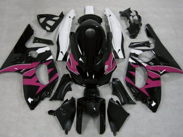 Migliori Carene Moto Yamaha YZF600R Thundercat 1996-2007 - Nero Lucido Rosa Scuro Bianco