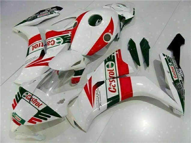 Migliori Carena Moto Honda CBR1000RR 2012-2016 - Bianco Rosso Verde Castrol