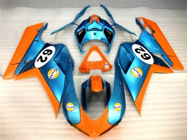 Migliori Carene Moto Ducati 848 1098 1198 2007-2014 - Arancia Blu Golfo 62