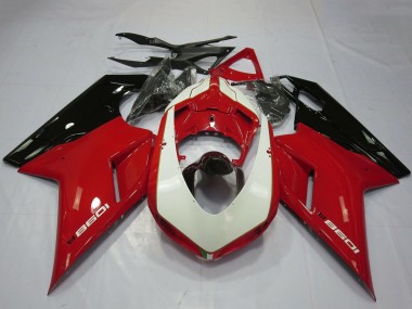 Migliori Carene Moto Ducati 1098 2007-2014 - Lucido Rosso Bianco Nero Lucido