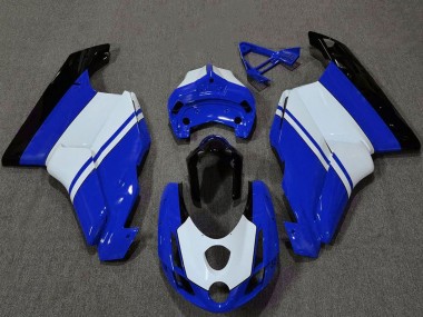 Migliori Carene Moto Ducati 749 999 2003-2004 - Bianco Blu Nero Lucido