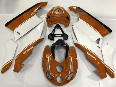 Migliori Carene Moto Ducati 999 2003-2004 - Bianco Marrone Nero