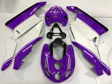Migliori Carene Moto Ducati 999 2003-2004 - Bianco Viola Nero