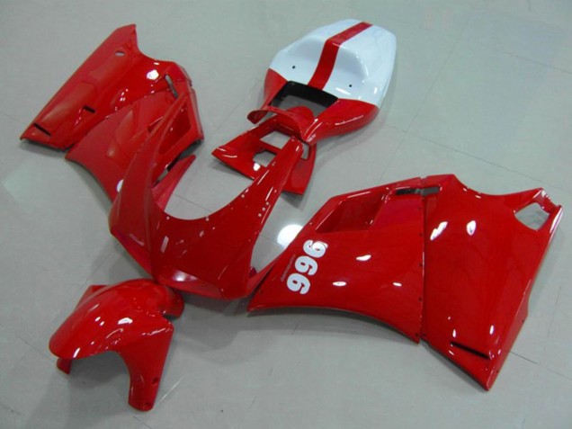 Migliori Carene Moto Ducati 996 1993-2005 - Lucido Rosso Bianco