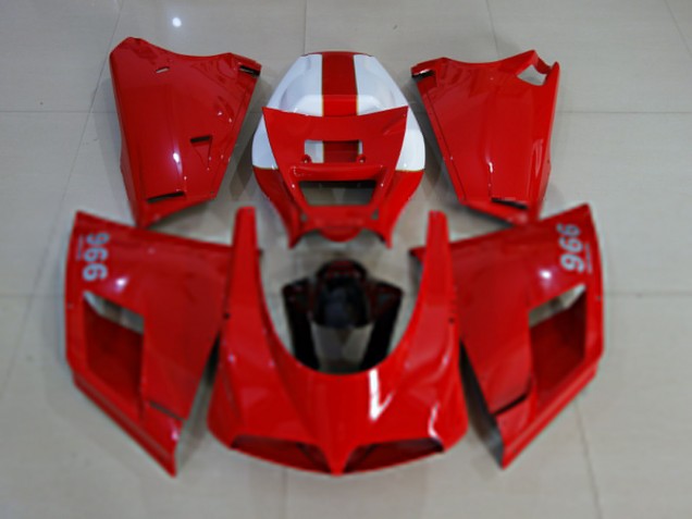 Migliori Carene Moto Ducati 996 1993-2005 - Lucido Rosso Bianco Nero