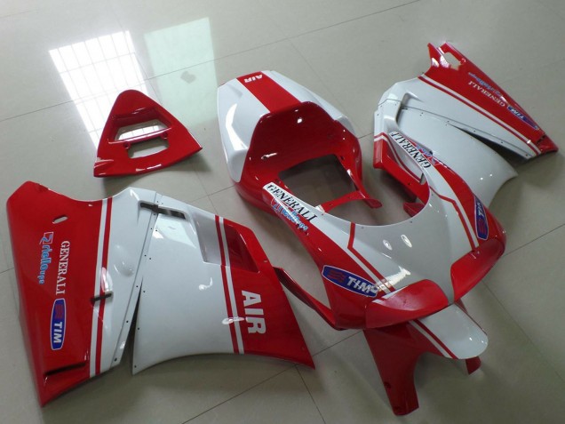 Migliori Carene Moto Ducati 748 916 996 998 1993-2005 - Bianco Rosso Air Generali Tim
