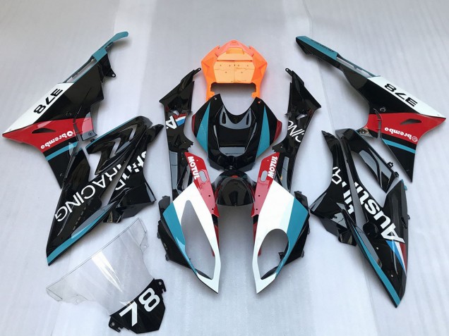 Migliori Carene Moto BMW S1000RR 2009-2014 - Bianco Blu Rosso Arancia Motul Austin Corsa