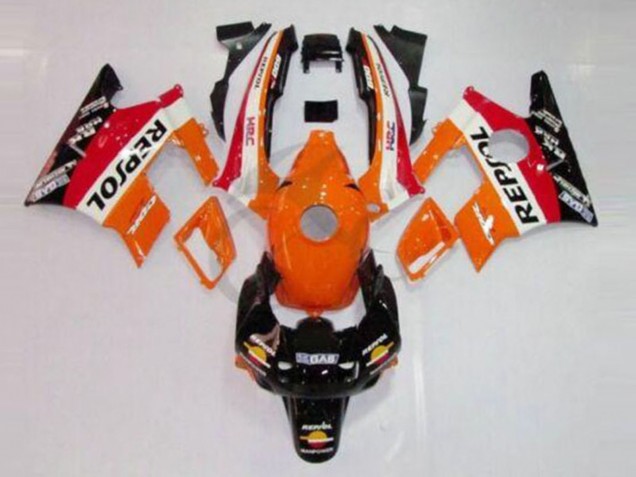 Migliori Carena Moto Honda CBR600 F2 1991-1994 - Arancia Bianco Rosso Nero Lucido Repsol