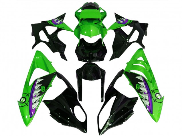 Migliori Carene Moto BMW S1000RR 2017-2018 - Verde Viola Nero Lucido Squalo