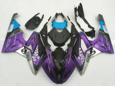 Migliori Carene Moto BMW S1000RR 2017-2018 - Argento Viola Blu Nero Opaco