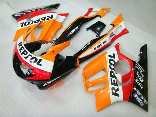 Migliori Carena Moto Honda CBR600 F3 1995-1996 - Arancia Bianco Rosso Nero Lucido Repsol