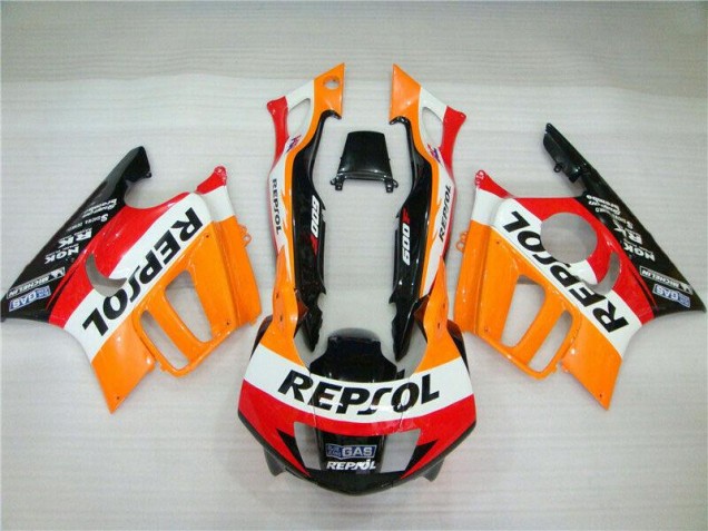 Migliori Carena Moto Honda CBR600 F3 1995-1996 - Arancia Bianco Rosso Nero Lucido Repsol