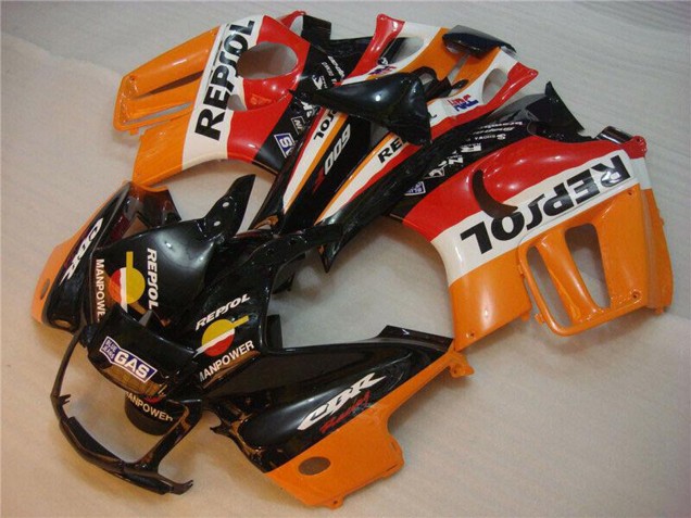 Migliori Carena Moto Honda CBR600 F3 1995-1996 - Arancia Bianco Rosso Nero Lucido Repsol