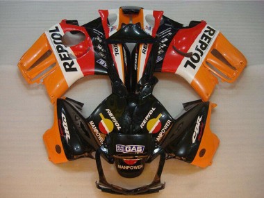 Migliori Carena Moto Honda CBR600 F3 1995-1996 - Arancia Bianco Rosso Nero Lucido Repsol