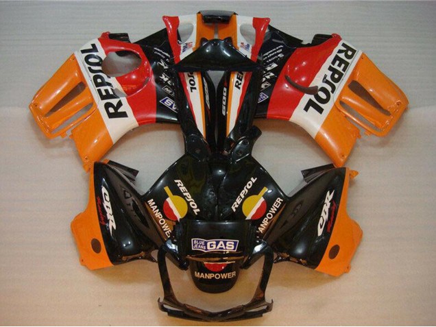 Migliori Carena Moto Honda CBR600 F3 1995-1996 - Arancia Bianco Rosso Nero Lucido Repsol