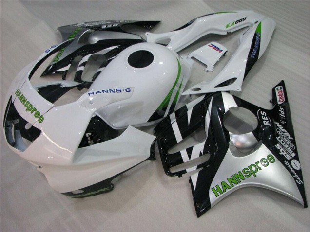Migliori Carena Moto Honda CBR600 F3 1995-1996 - Bianco Argento Verde Hannspree