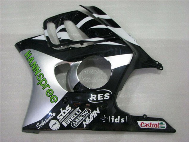 Migliori Carena Moto Honda CBR600 F3 1995-1996 - Bianco Argento Verde Hannspree