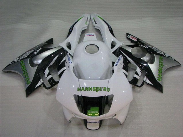Migliori Carena Moto Honda CBR600 F3 1995-1996 - Bianco Argento Verde Hannspree