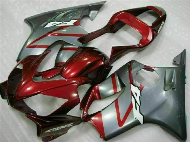 Migliori Kit Carena Moto Honda CBR600 F4i 2001-2003 - Argento Rosso