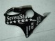 Migliori Carena Moto Honda CBR600 F4i 2001-2003 - Nero Lucido Argento SevenStars