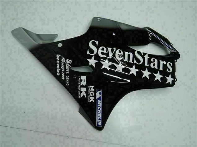 Migliori Carena Moto Honda CBR600 F4i 2001-2003 - Nero Lucido Argento SevenStars