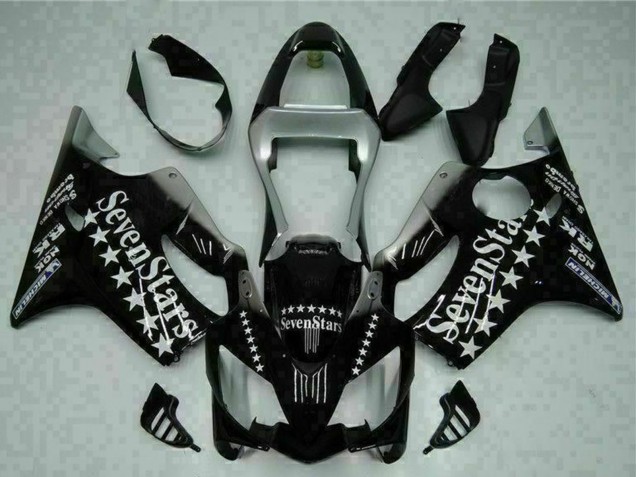 Migliori Carena Moto Honda CBR600 F4i 2001-2003 - Nero Lucido Argento SevenStars