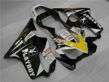 Migliori Carena Moto Honda CBR600 F4i 2001-2003 - Bianco Giallo Nero Lucido Playboy
