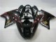 Migliori Carena Moto ABS Honda CBR1100XX Blackbird 1996-2007 - Nero Lucido Rosso Fiamma
