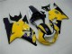 Migliori Carena Moto Suzuki GSXR 600/750 2001-2003 - Giallo Blu Scuro Nero Lucido