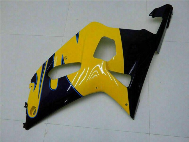 Migliori Carena Moto Suzuki GSXR 600/750 2001-2003 - Giallo Blu Scuro Nero Lucido
