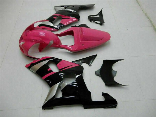 Migliori Carena Moto Suzuki GSXR 600/750 2001-2003 - Rosa Argento Nero Lucido