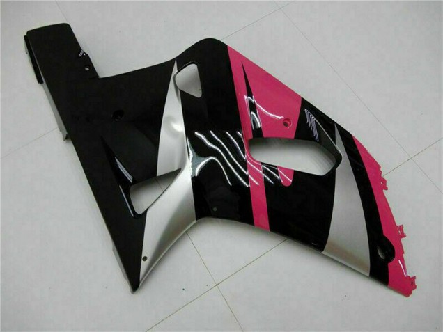 Migliori Carena Moto Suzuki GSXR 600/750 2001-2003 - Rosa Argento Nero Lucido
