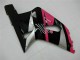 Migliori Carena Moto Suzuki GSXR 600/750 2001-2003 - Rosa Argento Nero Lucido