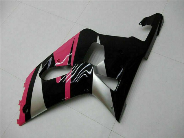 Migliori Carena Moto Suzuki GSXR 600/750 2001-2003 - Rosa Argento Nero Lucido