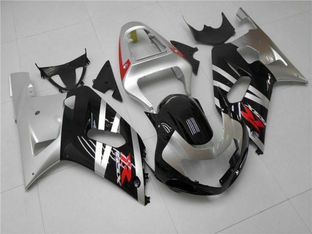 Migliori Carena Moto Suzuki GSXR 600/750 2001-2003 - Argento Nero Lucido Rosso