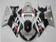 Migliori Carena Moto Suzuki GSXR 600/750 2001-2003 - Argento Nero Lucido Rosso