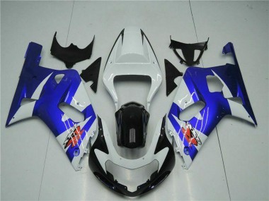Migliori Carena Moto Suzuki GSXR 600/750 2001-2003 - Bianco Blu Nero
