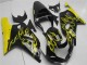 Migliori Carena Moto Suzuki GSXR 600/750 2001-2003 - Nero Lucido Giallo Fiamma