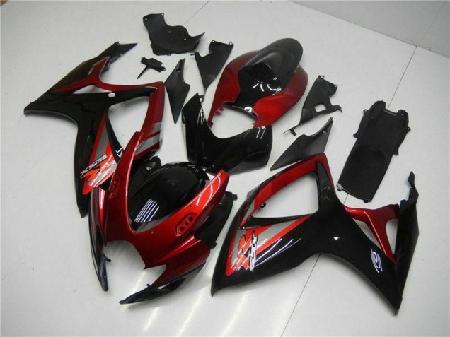 Migliori Carena Moto Suzuki GSXR 600/750 2006-2007 - Rosso Nero Lucido